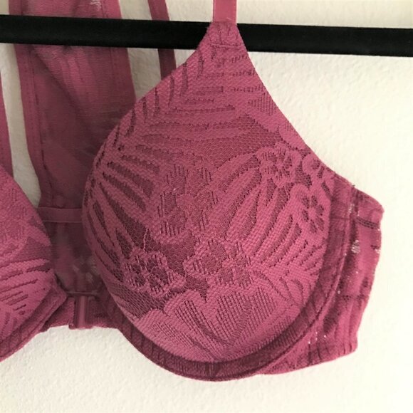 Maroon Racer Back Lightly Lined Bra - Picture 2 of 4